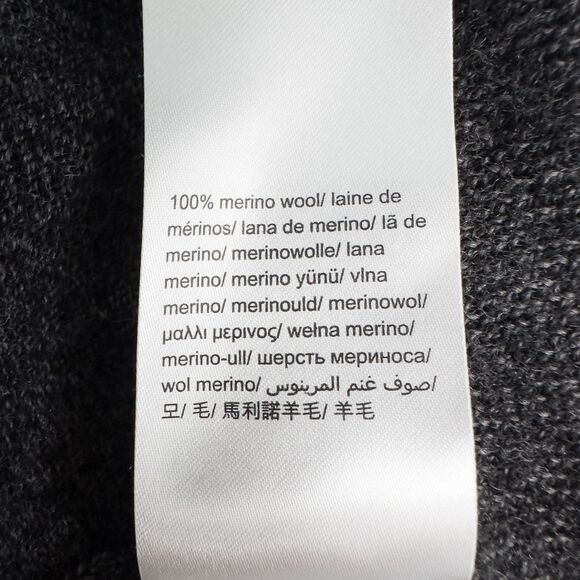 Calvin Klein 100% Italian Merino Wool 1/4 Zip Pullover Mens Large Dark Gray Soft - Picture 13 of 14